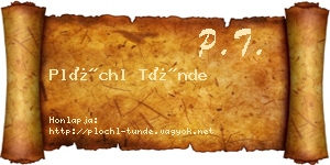 Plöchl Tünde névjegykártya