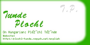 tunde plochl business card